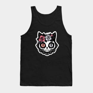 Dia de Los Muertos Undead Cat Tank Top